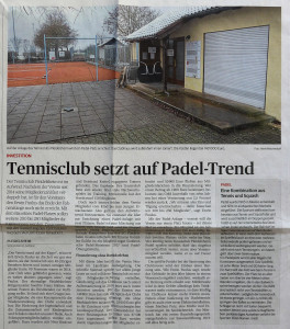 Tennisclub setzt auf Padel Trend